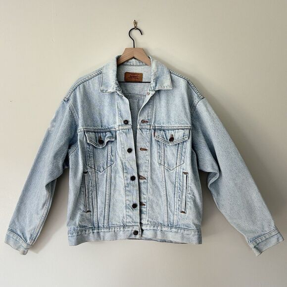 Vtg 90s LEVIS 507 Type-3 Denim Jacket Size Medium Faded Medium 80s USA - Picture 2 of 16